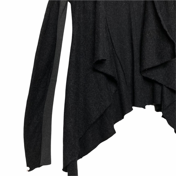 Peacock Blue Wool/Alpaca Blend Waterfall Cardigan - Picture 4 of 14